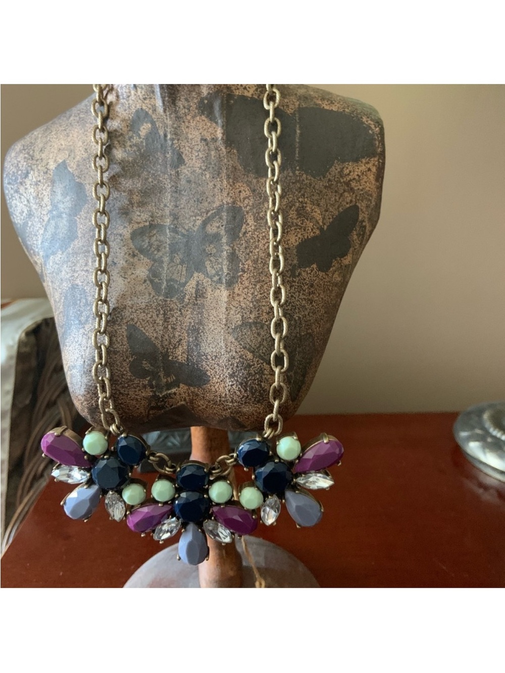 Beautiful JCrew floral statement necklace